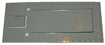 LEGO onderdeel Garage Floor Plate 8 x 18 with Octagon Holes for Automatic Doors (820a)