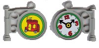 LEGO part Fabuland Sign on Pole with Bus Stop Pattern (Stickers) - Set 3662 x222pb02