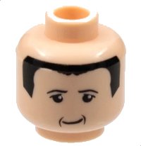 LEGO part Minifigure, Head Male Ferrari M. Schumacher Pattern 3626pb0262