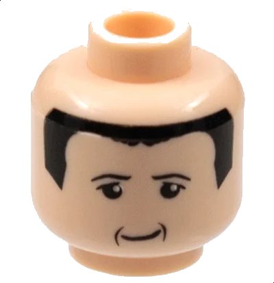 LEGO onderdeel Minifigure, Head Male Ferrari M. Schumacher Pattern (3626pb0262)