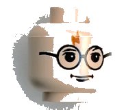 LEGO part Minifigure, Head Glasses with Lightning Bolt on Forehead Pattern (HP Harry Potter) 3626px94