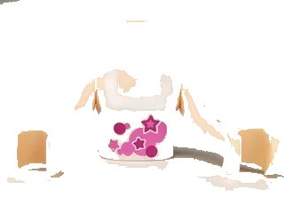 LEGO onderdeel Torso Mini Doll Girl White Halter Top with Dark Pink and Magenta Circles and Stars with White Outline Pattern, Light Nougat Arms with Hands (FTGpb076C01)