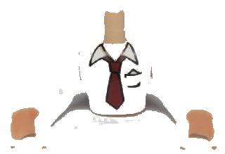 LEGO onderdeel Torso Mini Doll Man White Shirt Top with Open Collar, Reddish Brown Tie Pattern, Light Nougat Arms with Hands with White Sleeves (FTMpb001c01)