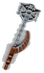 LEGO onderdeel Bionicle Weapon Hordika Claw Club with Molded Pearl Light Gray Flexible End Pattern (50930pb01)