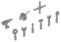 LEGO onderdeel Minifigure, Utensil Tools, 9 in Bag (Multipack) (11402)