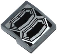 LEGO part Slope, Curved 2 x 2 x 2/3 with 2 Octagonal Exhausts Pattern (Sticker) - Set 70223 15068pb027