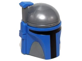 LEGO onderdeel Large Figure Head Modified SW Mandalorian Helmet with Jango Pattern (21922pb01)