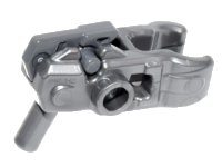 LEGO part Minifigure, Weapon Gun, Mini Blaster / Shooter for Bar Arrows with Dark Bluish Gray Trigger (22487 / 15392) 22487c01