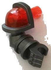 LEGO onderdeel Arm Armored, Right with Trans-Neon Orange Shoulder and Pin Pattern (Nexo Knights Axl) (24104pb01)