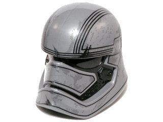 LEGO onderdeel Large Figure Head Modified SW Captain Phasma Pattern (24203pb01)