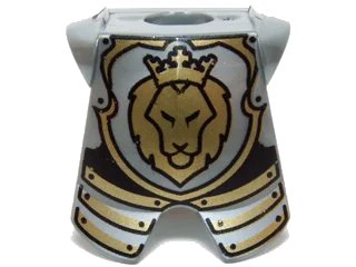 LEGO onderdeel Minifigure Armor Breastplate with Leg Protection, Lion Head Pattern (2587pb32)