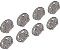 LEGO part Wheel Cover 5 Spoke Wide and 5 Spoke Framed for Wheel 18976, 8 in Bag - 4 of Each (Multipack) 29117