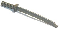 LEGO part Minifigurine, Arme Épée, Shamshir/Katana (Garde Carrée) avec Pommeau Découvert et Trou dans la Poignée 30173b