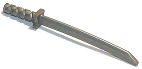 LEGO part Minifigur, Waffe Schwert, Scimitars/Katana (quadratisches Gefäß) mit offener Knaufkappe und Loch in der Parierstange (30173b)