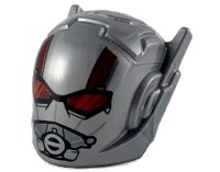 LEGO onderdeel Minifigure, Headgear Helmet with Ear Antennas with Dark Red Goggles, Stripes and Breathing Mask Pattern 46534pb02