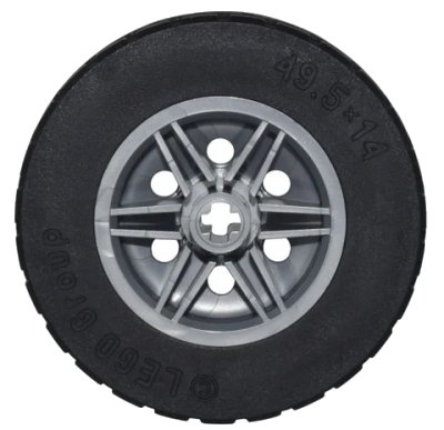 LEGO onderdeel Wheel 30mm D. x 14mm with Black Tire 49.5 x 14 (56904 / 70490) (56904c03)