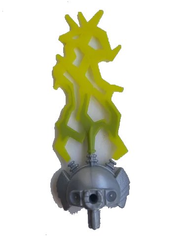 LEGO onderdeel Hero Factory Weapon, Triple Lightning Bolts with Marbled Trans-Neon Green Pattern (87812pb01)