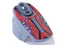 LEGO onderdeel Hero Factory Armor with Ball Joint Socket - Size 5 with Spine Pattern (Raw-Jaw) 90639pb017