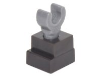 LEGO part Leg Skeleton with Pearl Dark Gray Square Foot 93062c02