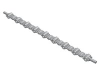 LEGO part Hero Factory Weapon, Ammo Belt 19L with Bar Ends - Flexible Rubber 98567