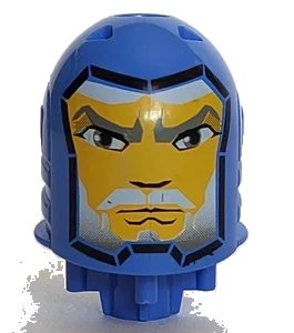 LEGO onderdeel Large Figure Head with King Mathias Pattern - Black Line Around Face (bb0153pb06)