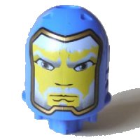 LEGO onderdeel Large Figure Head with King Mathias Pattern - Gold Line Around Face bb0153pb06b