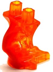 LEGO part Lower Body, Ghost with Marbled Red Pattern 19859pb06