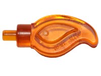 LEGO part Wave Rounded Straight Single with Small Pin End (Candle Flame) 37775