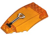 LEGO part Windscreen 10 x 6 x 2 Curved with Instrument Pattern (Sticker) - Set 7699 45705pb007