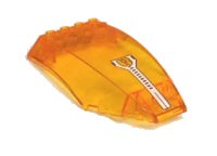 LEGO part Windscreen 10 x 6 x 2 Curved with Instrument Pattern (Sticker) - Sets 7644 / 7692 45705pb016