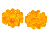 LEGO part Clikits, Icon Flower 10 Petals 2 x 2 Small with Hole, Polished (Transparent Colors Only) 46283