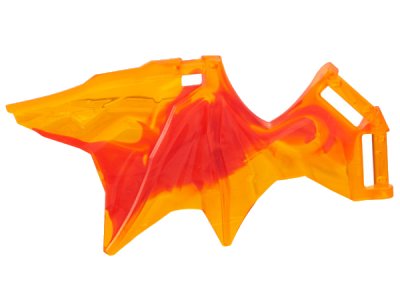 LEGO part Dragon Wing 11 x 5 with Bar Handles with Marbled Red Pattern (4899pb01)