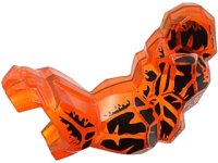LEGO part Arm Rock Monster Large, Left with Black Pattern 85054c01pb01