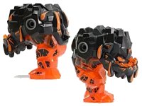 LEGO onderdeel Body Magma Monster Large with Black Top and Black and Orange Pattern 87959c01pb01