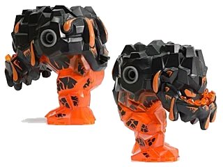 LEGO onderdeel Body Magma Monster Large with Black Top and Black and Orange Pattern (87959c01pb01)