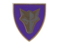 LEGO part Minifigure, Shield Triangular  with Purple and Gold Danju Wolf Pattern 3846pb018