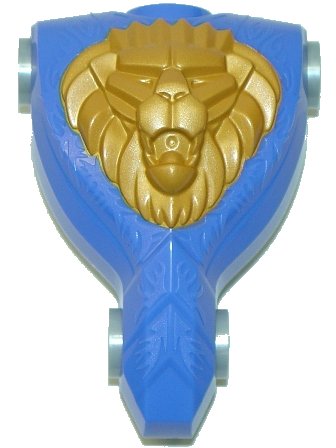 LEGO part Large Figure Torso KK with King Mathias Pattern - Series 2 - Lion Head Relief (53346c01pb01)
