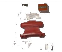 LEGO part Boat Weight, Red 1118-1