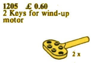 LEGO onderdeel Keys for Wind-Up Motor (1205-1)