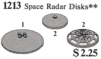 LEGO onderdeel Space Radar Disks (1213-1)