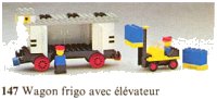 LEGO part Refrigerated Car with Forklift 147-1
