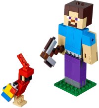 LEGO onderdeel Minecraft Steve BigFig with Parrot 21148-1