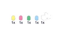 LEGO onderdeel 1x2 Lighting Brick and 4 Colour Globes 5034-1