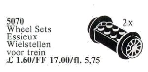 LEGO onderdeel Wheel Sets, Black (5070-1)