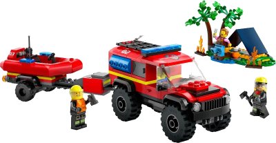 LEGO onderdeel 4x4 Fire Truck with Rescue Boat (60412-1)