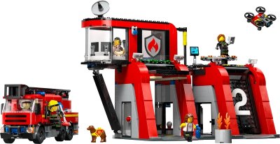 LEGO onderdeel Fire Station with Fire Truck (60414-1)