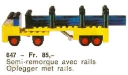 LEGO onderdeel Lorry with Rails (647-1)