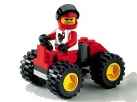 LEGO part Red Four Wheel Driver 6619-1