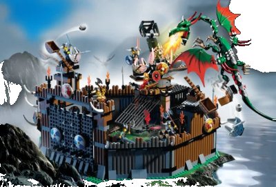 LEGO onderdeel Viking Fortress against the Fafnir Dragon (7019-1)