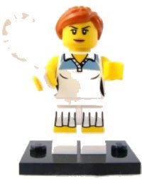 LEGO part Tennis Player, Series 3 (Complete Set with Stand and Accessories) col03-10